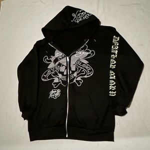 Ed hardy vintage zip up jacket